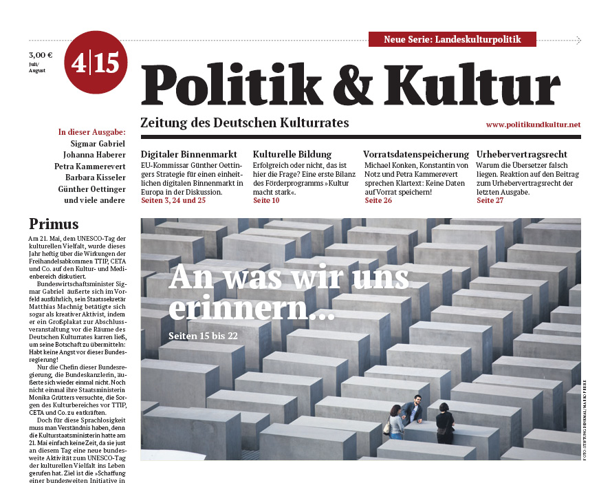 Politik & Kultur 04 2015
