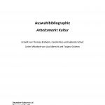 Auswahlbibliographie Arbeitsmarkt Kultur_Titel