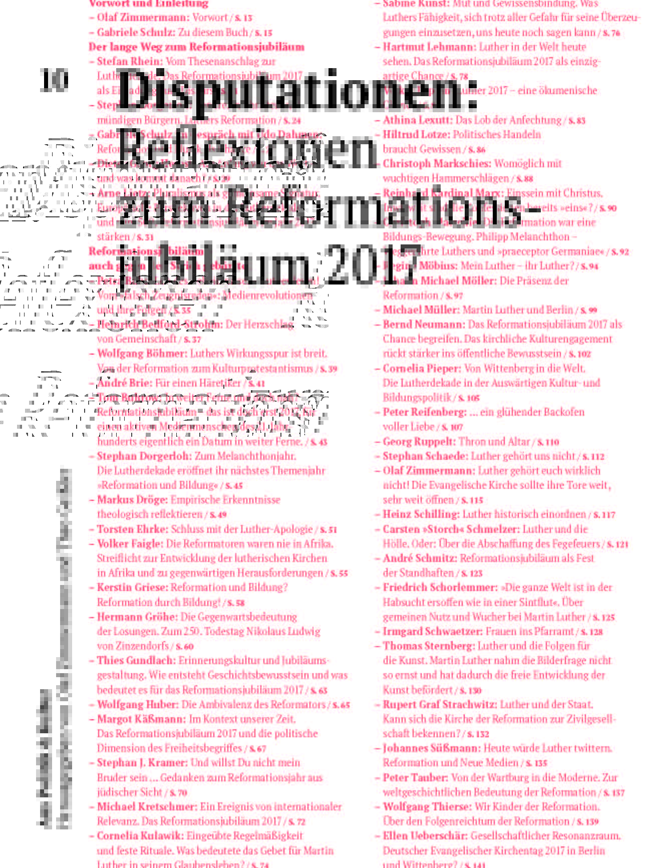 Disputationen: Reflexionen zum Reformationsjubliäum
