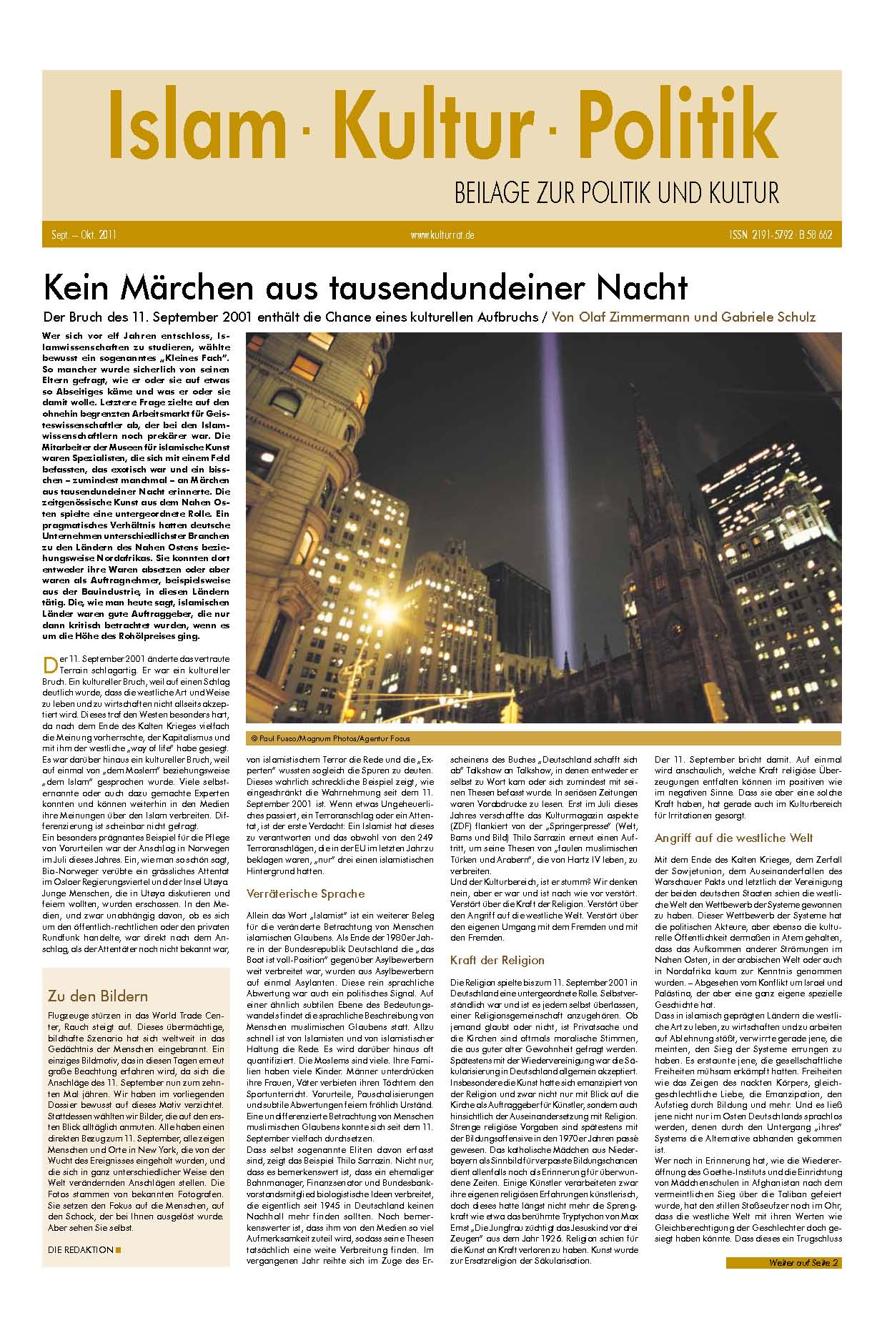 Beilage Islam Kultur Politik Nr. 2