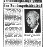 Verfassungsklage gegen den Bundespräsidenten